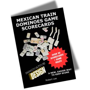 Mexican Train Dominoes Game Scorecards Book